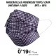 Mascarillas Higiénicas Cuadros Negro/Blanco 200 uds Mascarillas Higiénicas Cuadros Negro/Blanco 200 uds