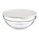 Fiambrera Redonda con Tapa Chefs Blanco Plástico Vidrio (595 ml) (14 x 6,3 x 14 