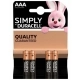 Duracell Simply Pilas Alcalinas AAA 4uds